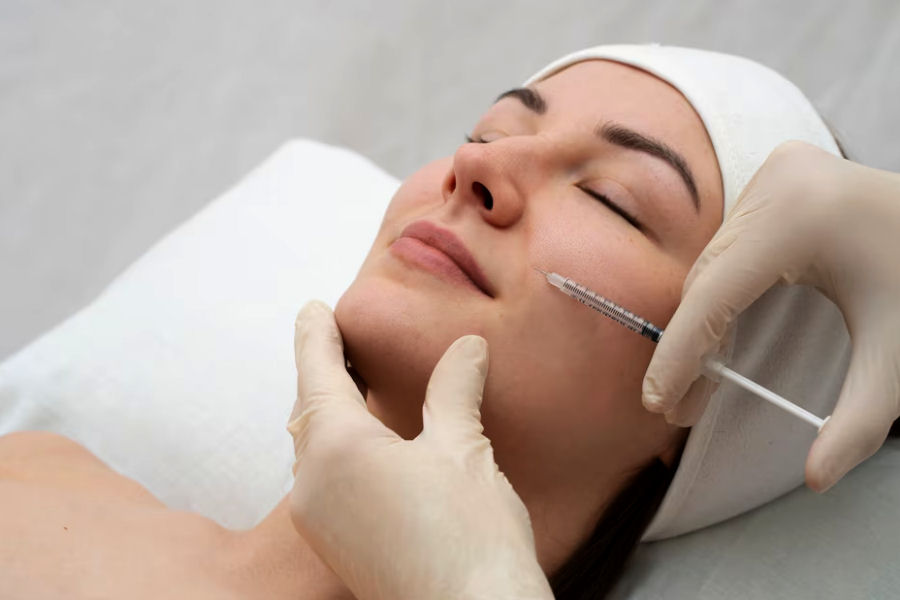 Biorivitalizzazione del viso con acido ialuronico 