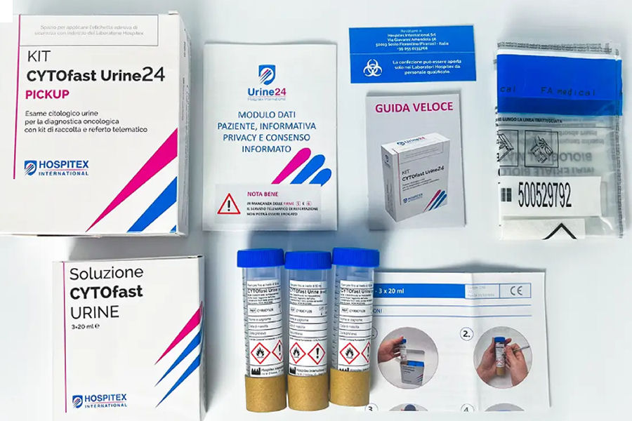 Procedura per la raccolta delle urine per esame citologico su 3 campioni